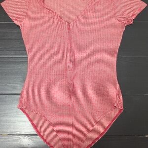 Striped Red Kids One Piece